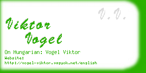 viktor vogel business card